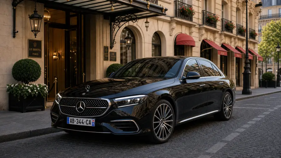 Mercedes E-Class for Paris limousine service